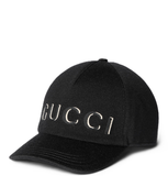  Mũ Nam Gucci Embroidered Wool Baseball 'Black' 
