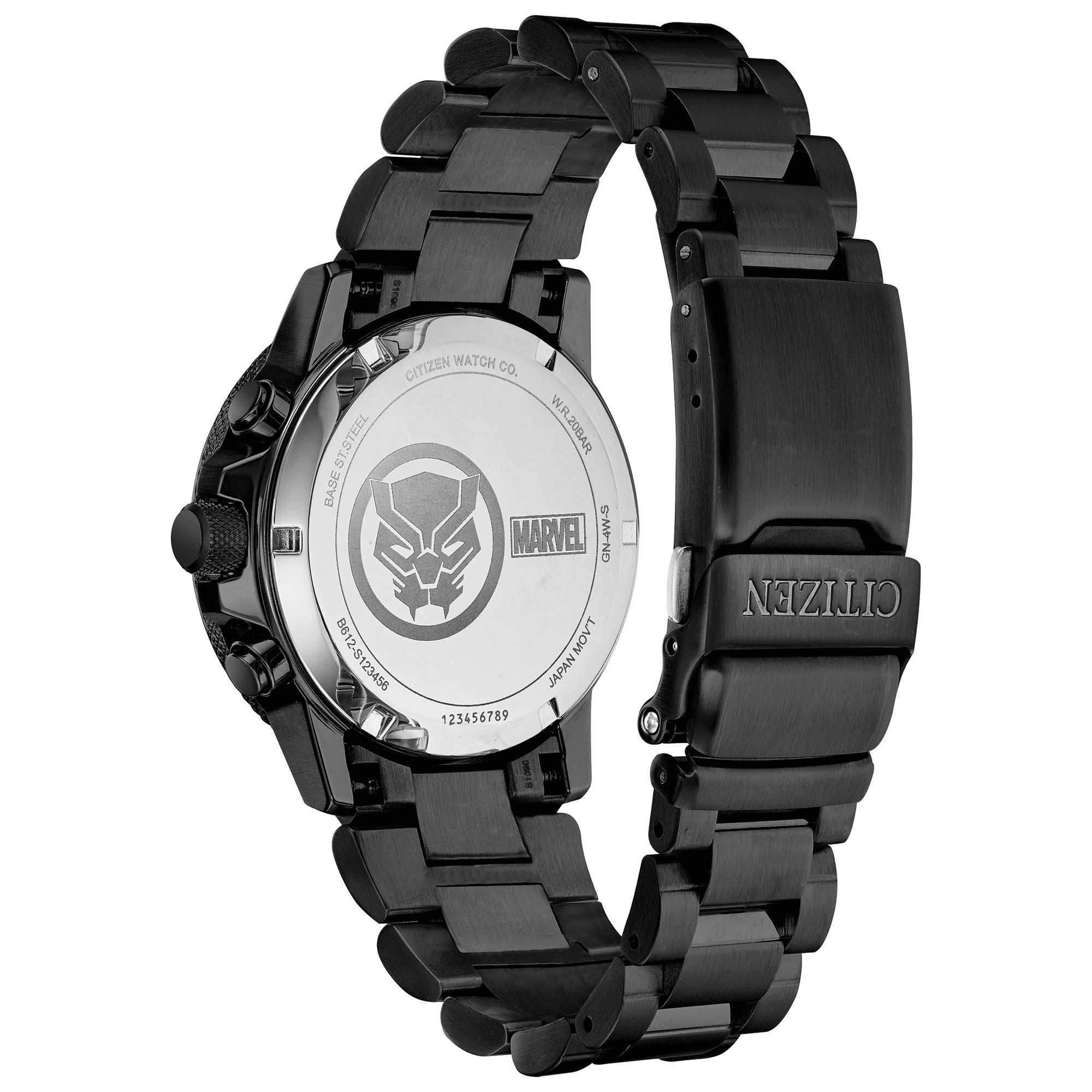  Đồng Hồ Nam CITIZEN Eco-Drive Marvel Black Panther Chronograph Dial Watch 'Black' 