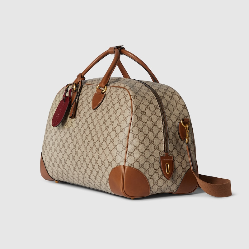  Túi Nam Gucci GG Emblem Medium Duffle 'Brown' 