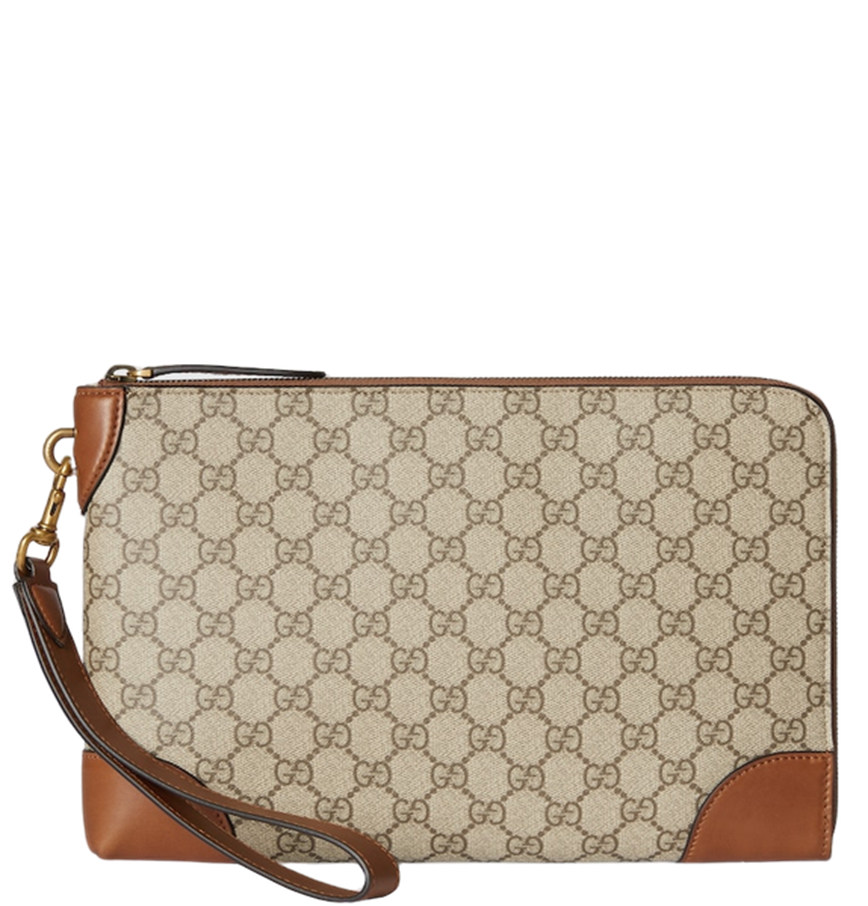  Túi Nam Gucci Emblem Small Business 'Beige'‎ 
