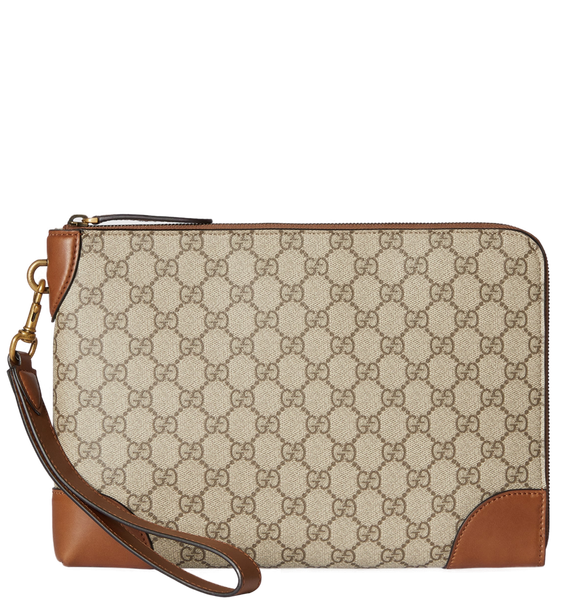  Túi Nam Gucci Emblem Small Business Case 'Beige' ‎ 