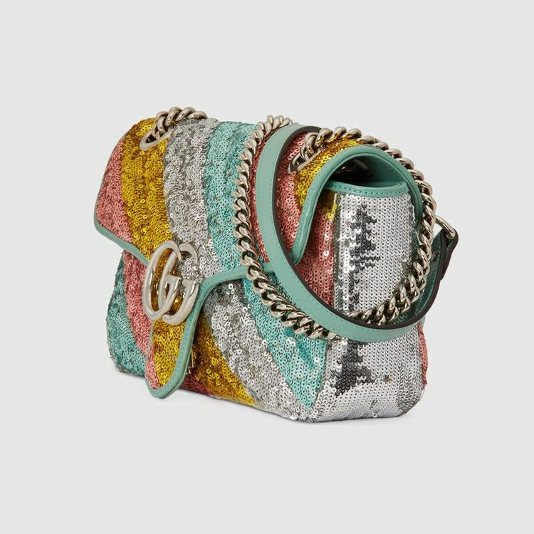  Túi Nữ Gucci Gg Marmont Small Sequin Shoulder Bag 'Multicolor' 