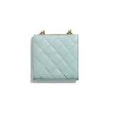  Túi Nữ Chanel Clutch With Chain Lambskin 'Light Blue' 