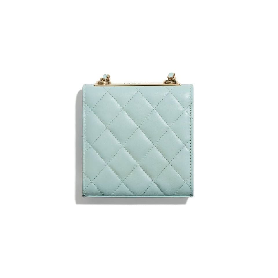  Túi Nữ Chanel Clutch With Chain Lambskin 'Light Blue' 