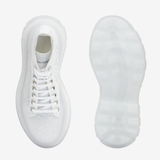  Giày Nữ Alexander McQueen Tread Slick Transparent Lace-Up Boots 'White' 