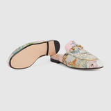  Giày Nữ Gucci Tiger Princetown Slipper Leather 'Pink' 
