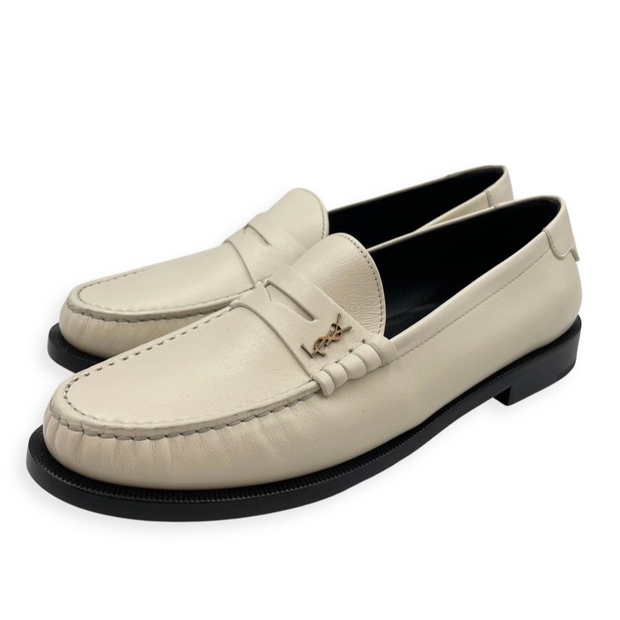  Giày Nữ Saint Laurent Le Loafer 'White' 