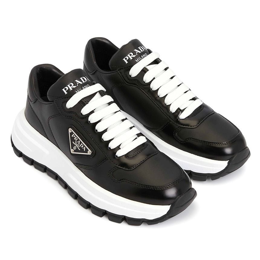  Giày Nữ Prada Spazzolato Logo 'Black' 