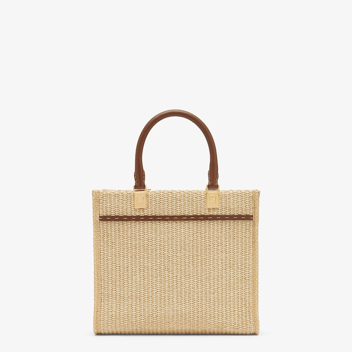  Túi Nữ Fendi Sunshine Raffia Leather 'Brown' 
