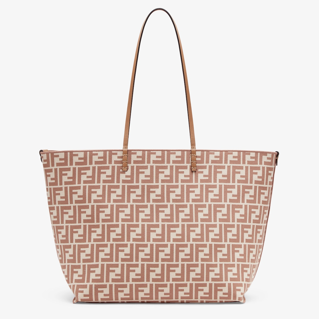  Túi Nữ Fendi Large Roll Pequin Striped Fabric 'Beige' 