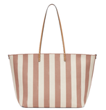  Túi Nữ Fendi Large Roll Pequin Striped Fabric 'Beige' 