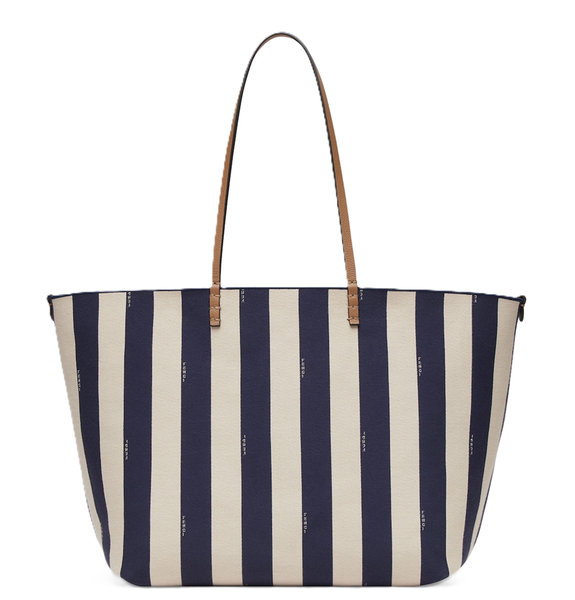  Túi Nữ Fendi Large Roll Pequin Striped Fabric 'Blue' 