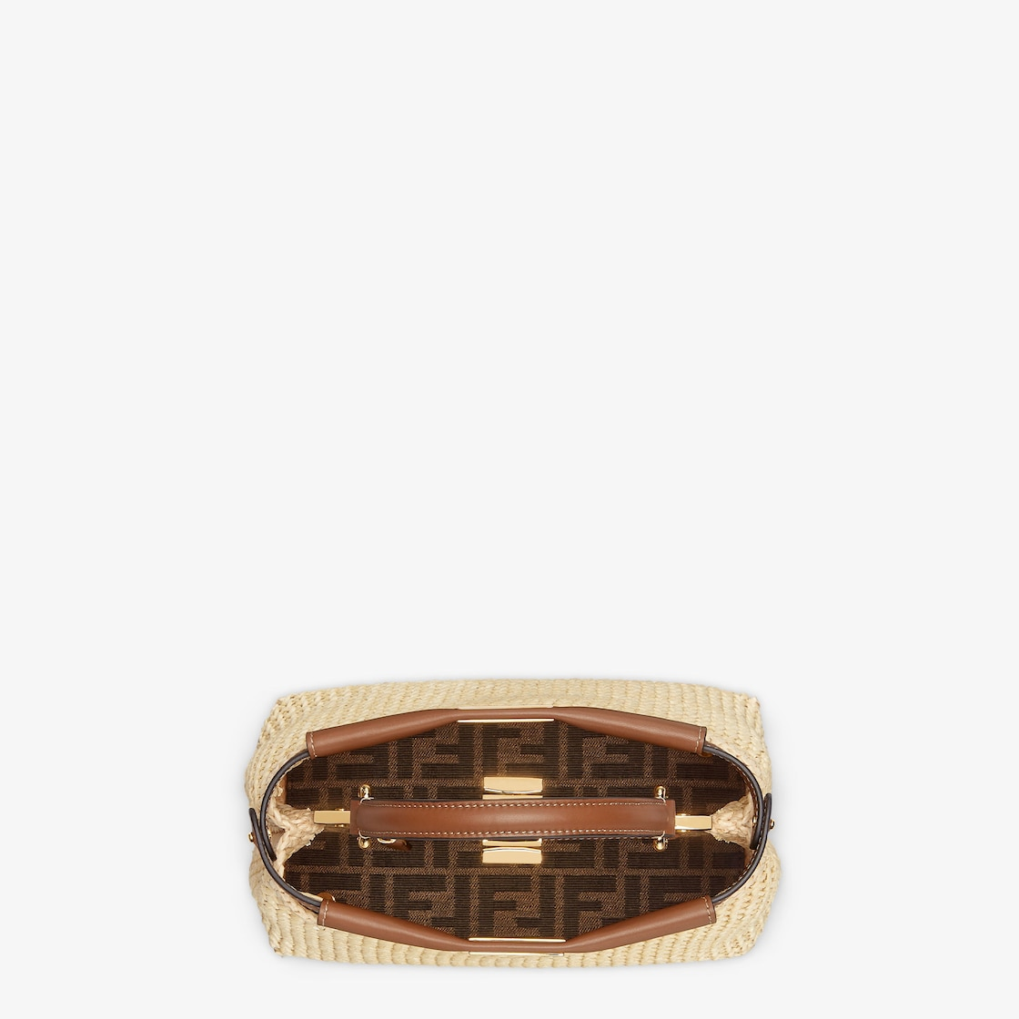  Túi Nữ Fendi Peekaboo Mini Leather Macramé 'Brown' 