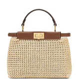  Túi Nữ Fendi Peekaboo Mini Leather Macramé 'Brown' 