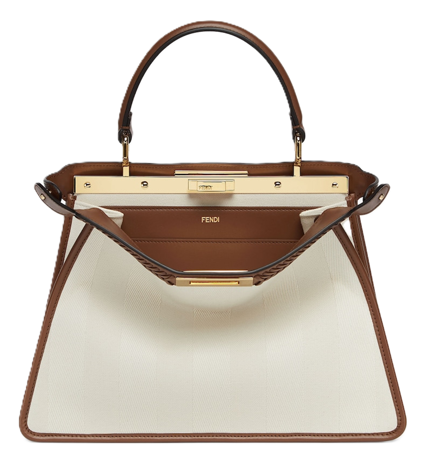  Túi Nữ Fendi Peekaboo Iseeu Pequin Striped 'White' 