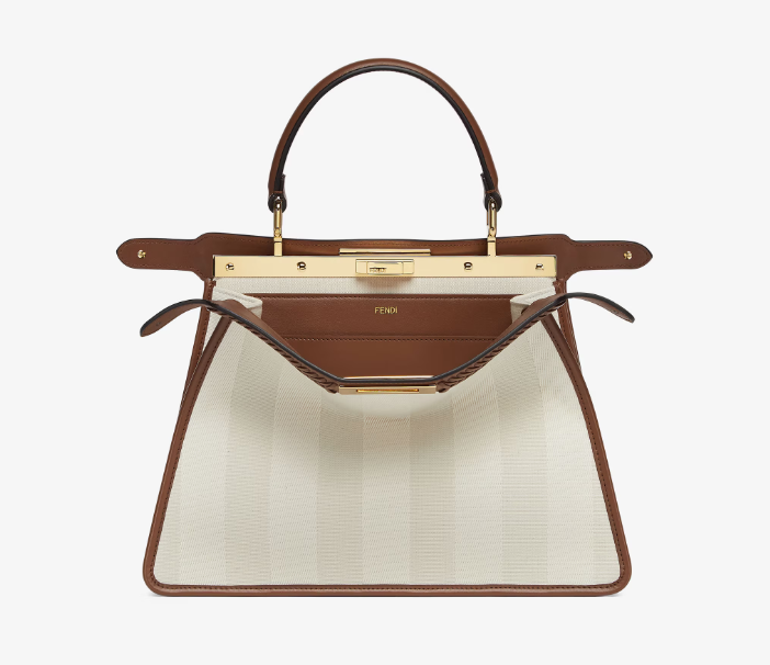  Túi Nữ Fendi Peekaboo Iseeu Pequin Striped 'White' 