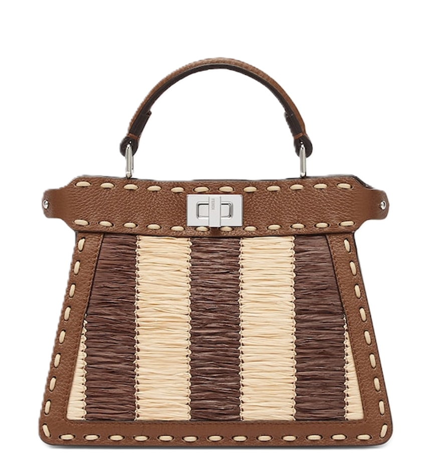  Túi Nữ Fendi Peekaboo Petite Selleria Topstitches 'Brown' 