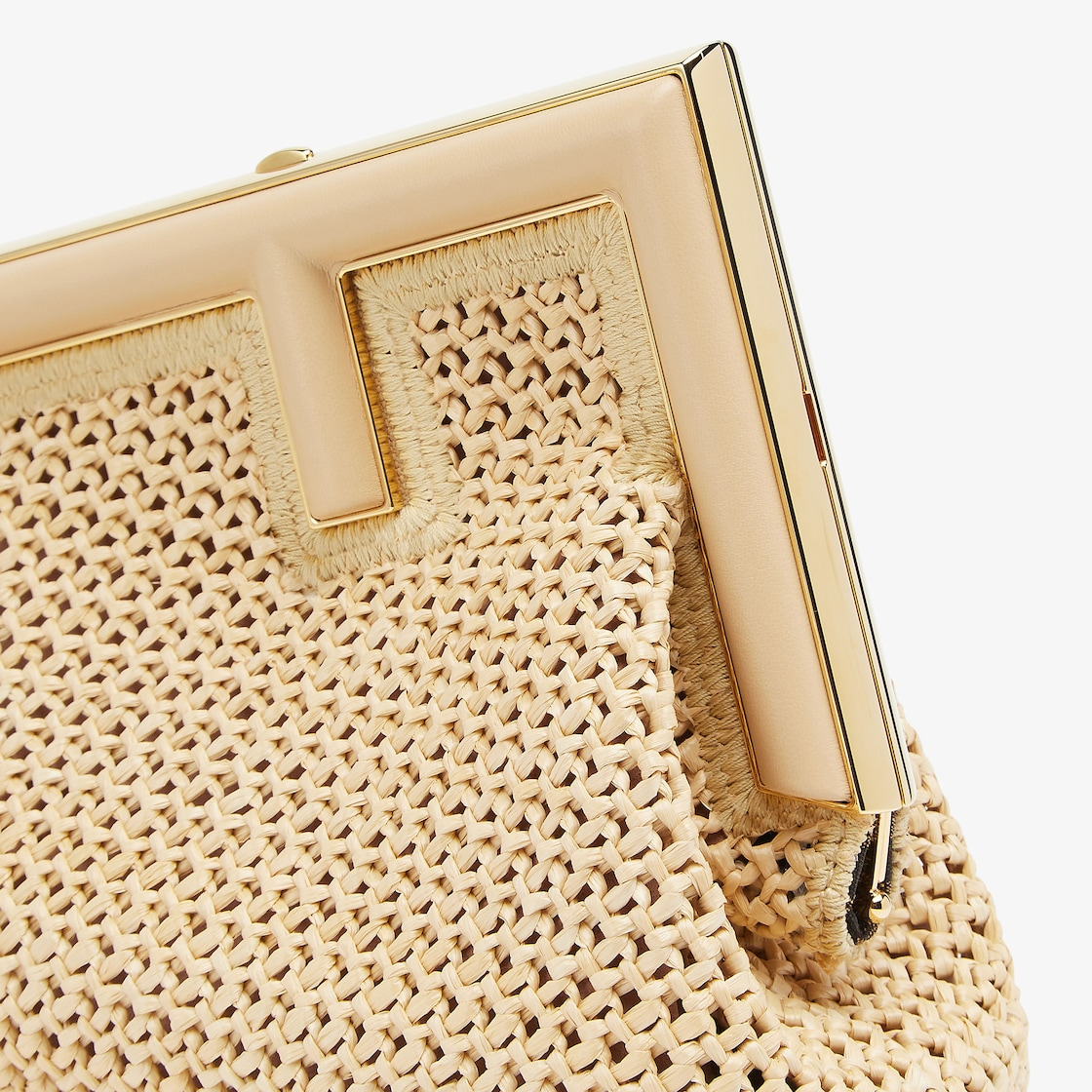  Túi Nữ Fendi First Small Macramé Raffia Bag 'Beige' 