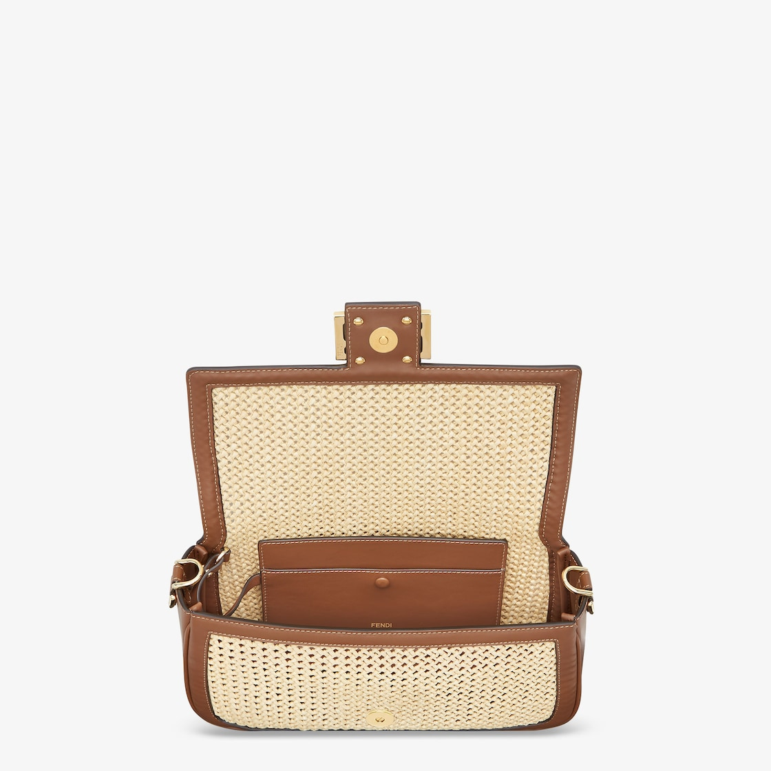  Túi Nữ Fendi Baguette Macramé Raffia 'Brown' 