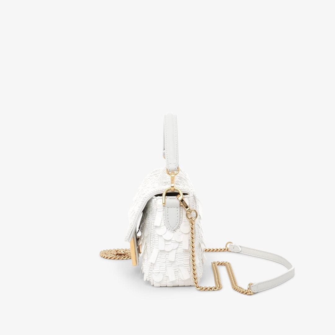  Túi Nữ Fendi Baguette Mini Embroidered 'White' 