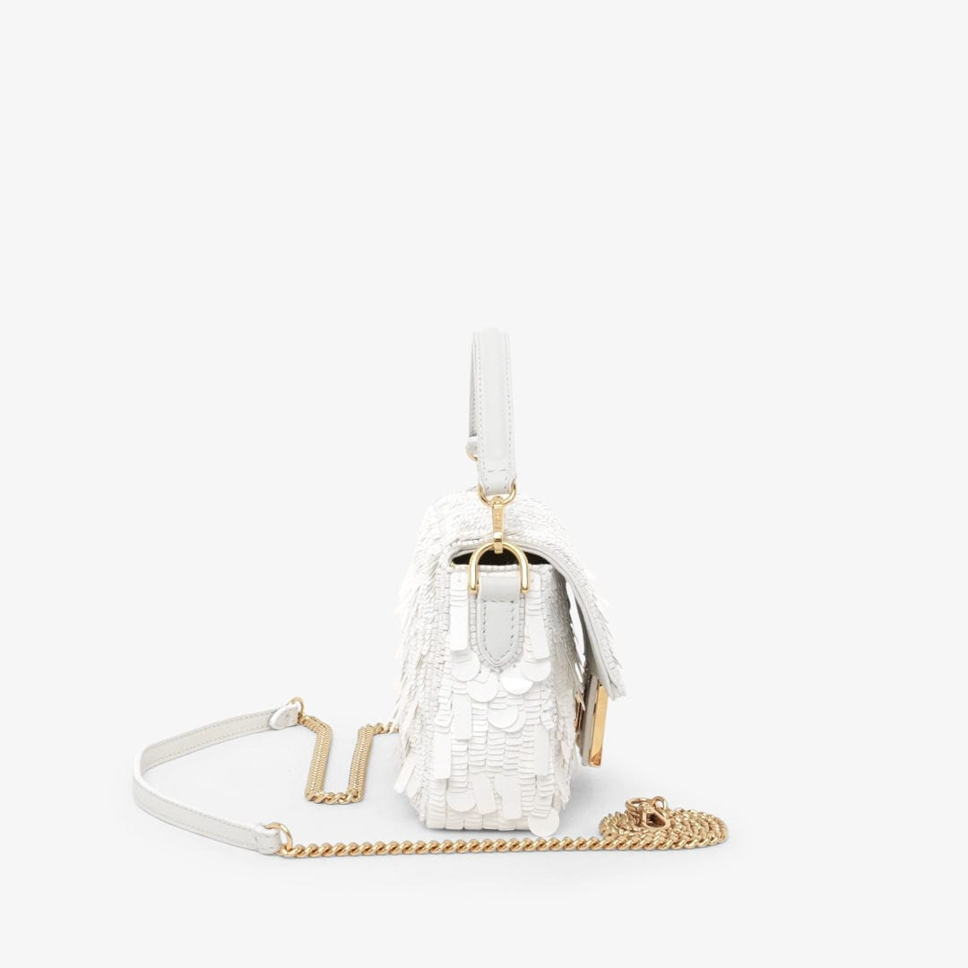  Túi Nữ Fendi Baguette Mini Embroidered 'White' 