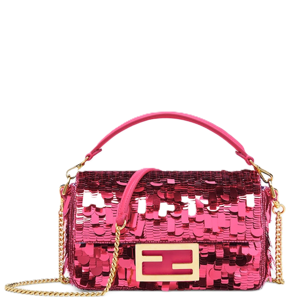  Túi Nữ Fendi Baguette Mini Embroidered 'Pink' 