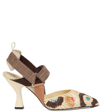  Giày Nữ  Fendi Colibr Raffia Embroidery 'Multicolor' 