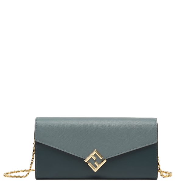  Túi Nữ Fendi FF Diamonds Continental Chain 'Green' 