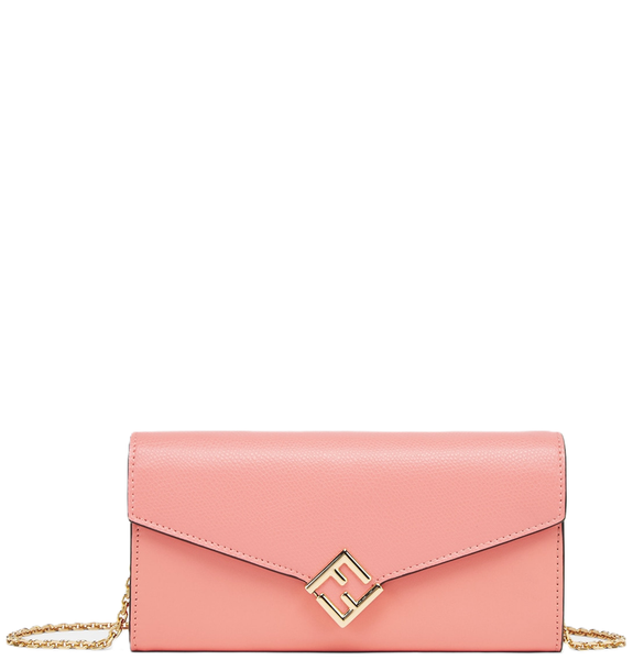  Túi Nữ Fendi FF Diamonds Continental Chain 'Pink' 