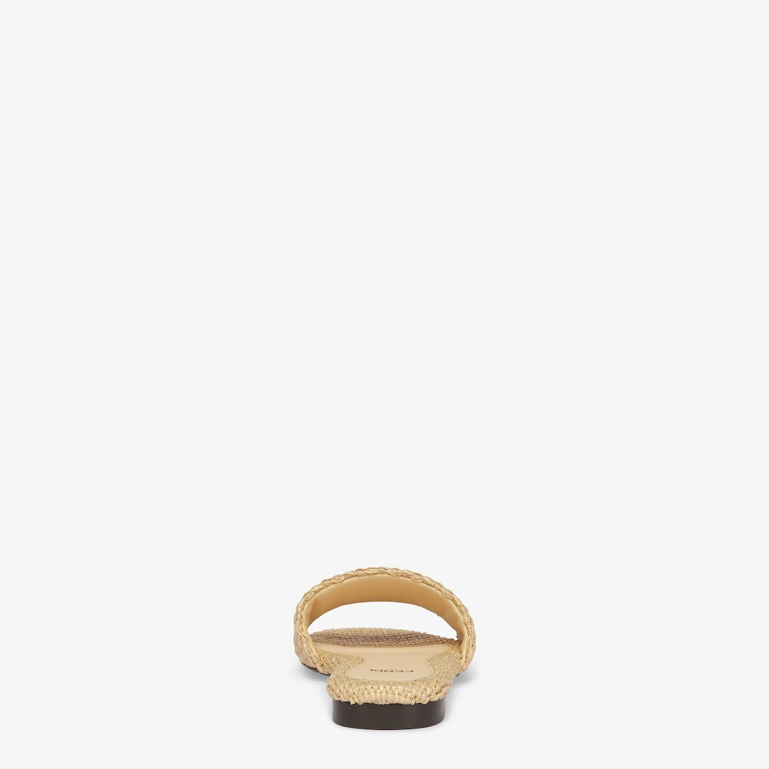  Dép Nữ Fendi Signature Raffia Slides 'Natural' 