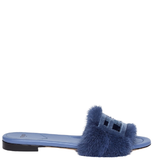  Dép Nữ Fendi Baguette Mink 'Blue' 