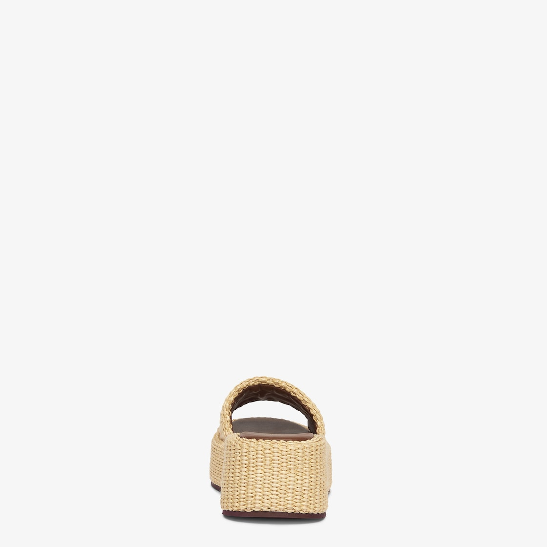  Dép Nữ Fendi Sunshine Raffia Flatform 'Natural' 