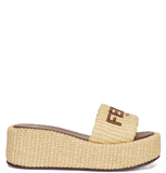  Dép Nữ Fendi Sunshine Raffia Flatform 'Natural' 