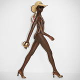  Dép Nữ Fendi Delfina Raffia Sandals 'Brown' 