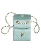  Túi Nữ Chanel Clutch With Chain Lambskin 'Light Blue' 