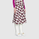  Giày Nữ Gucci Knee High Boot With Horsebit Rubber 'White' 