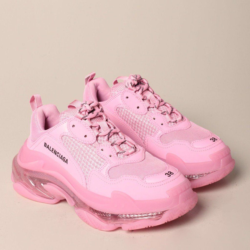 Balenciaga Triple S Sneaker 039Clear Sole  Black Pink Neon039  eBay