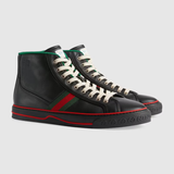  Giày Nam Gucci Tennis 1977 High Top Leather 'Black' 