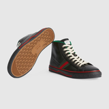  Giày Nam Gucci Tennis 1977 High Top Leather 'Black' 