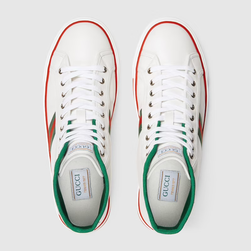  Giày Nam Gucci Tennis 1977 High Top Leather 'White' 