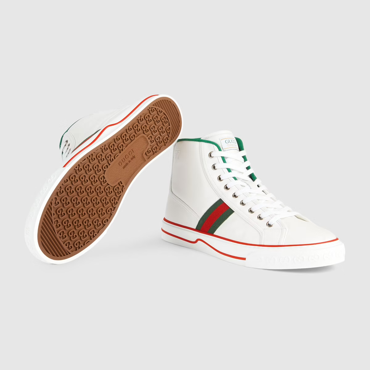 Giày Nam Gucci Tennis 1977 High Top Leather 'White' 