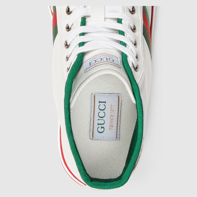  Giày Nam Gucci Tennis 1977 High Top Leather 'White' 