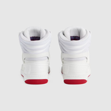  Giày Nam Gucci Basket Sneaker With Interlocking G 'White Demetra' 