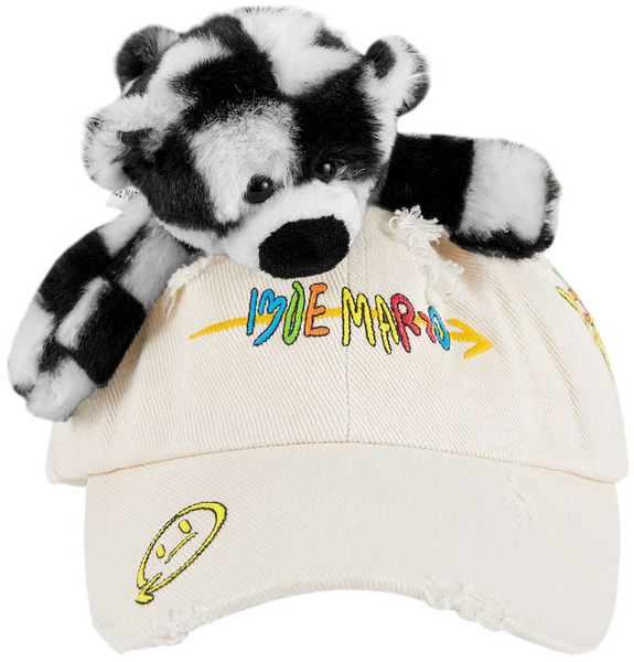  Mũ 13De Marzo Racing Graffiti Bear Cap 'White' 