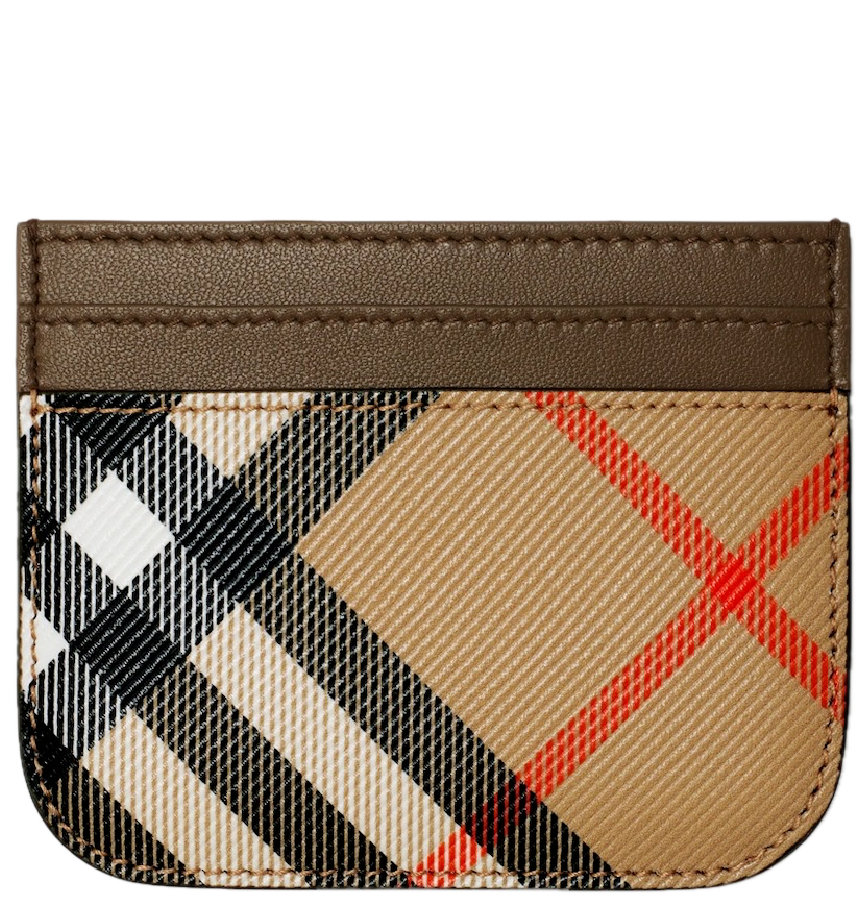  Ví Nữ Burberry Check Card Case 'Sand' 
