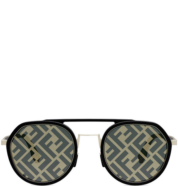 FENDI フェンディ サングラス FE40040U 02C Sunglasses Fendi Aviator Sunglasses Black Black Smoke (FE40040U-51-02C