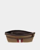  Túi Bally Code Pouch In Nylon 'Camel' 