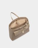  Túi Nữ Bally Lock Me Tote Bag 'Taupe' 