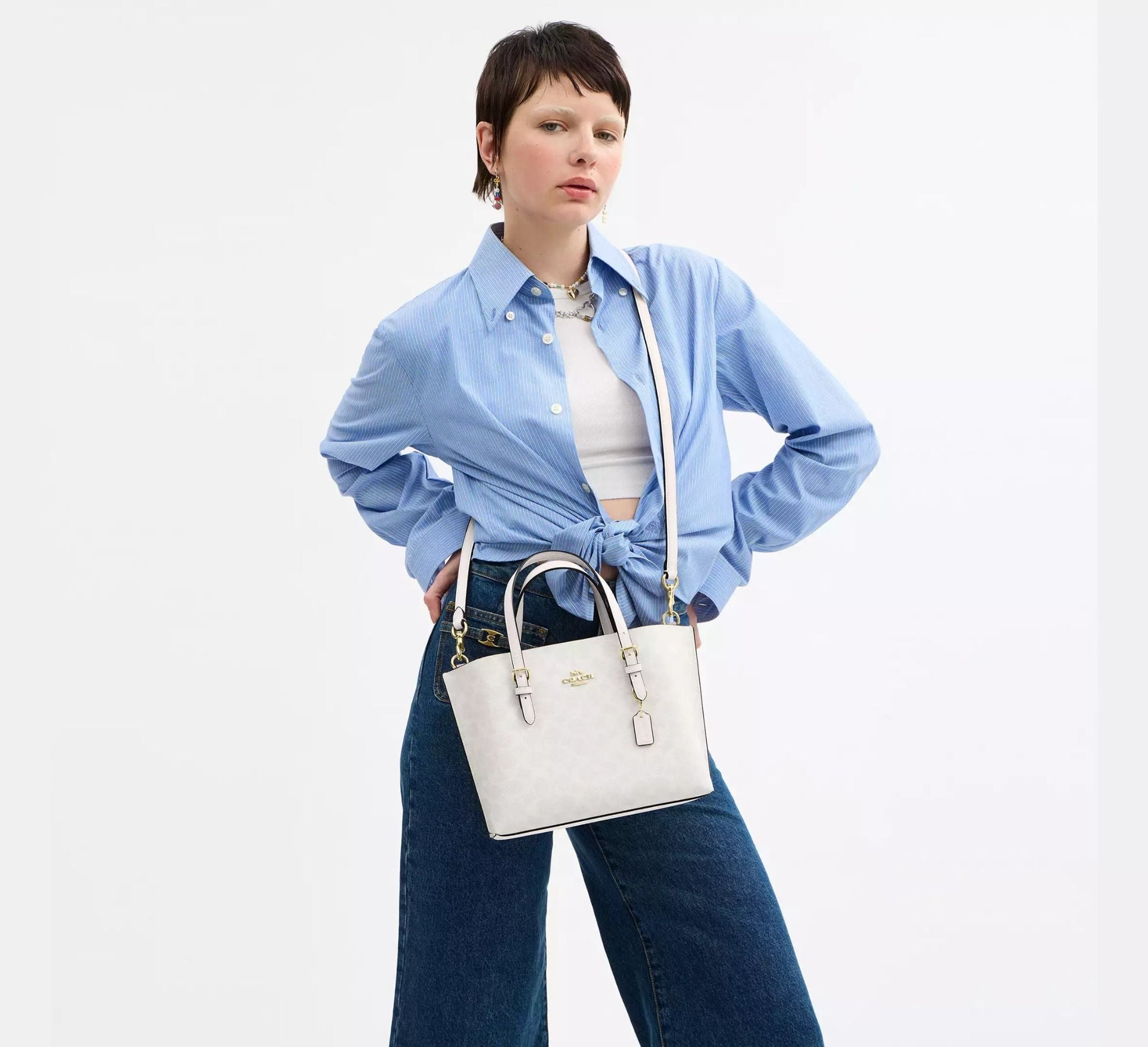  Túi Nữ Coach Tote Molly 25 'Chalk' 