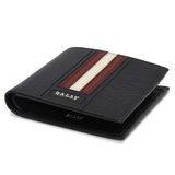 Ví Nam Bally Wallet 'Black Red' 